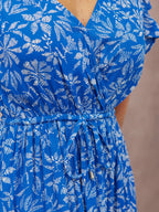 Susan Maxi Dress - Blue & White Floral Print