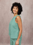Ruby Tank Top - Green Gingham
