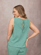 Tank Top & Trouser Bundle - Ruby & Rhianna - Green Gingham