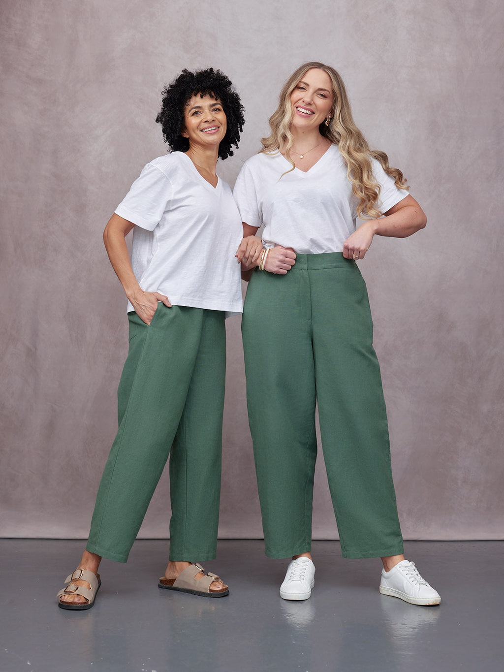 Myrtle Barrel Leg Trouser - Green