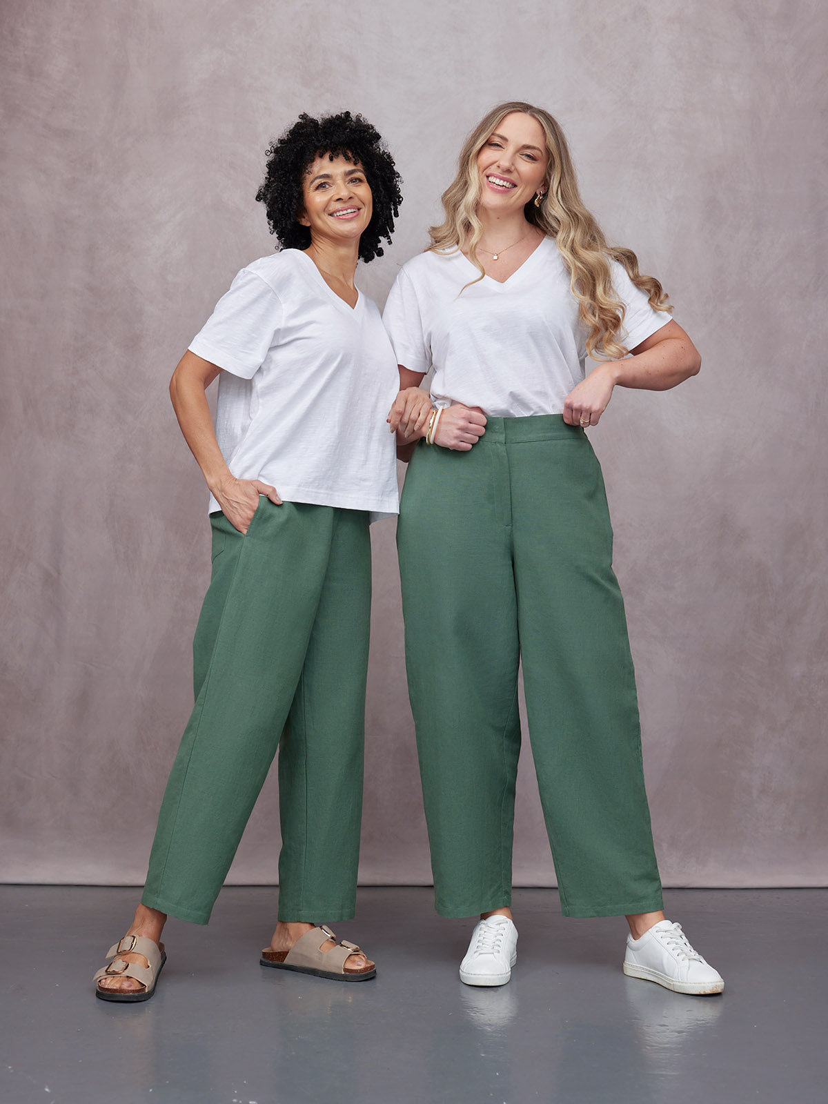 Myrtle Barrel Leg Trouser - Green