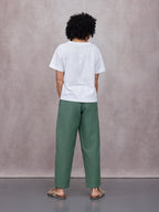 Myrtle Barrel Leg Trouser - Green