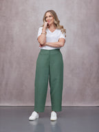 Myrtle Barrel Leg Trouser - Green