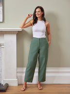 Myrtle Barrel Leg Trouser - Green
