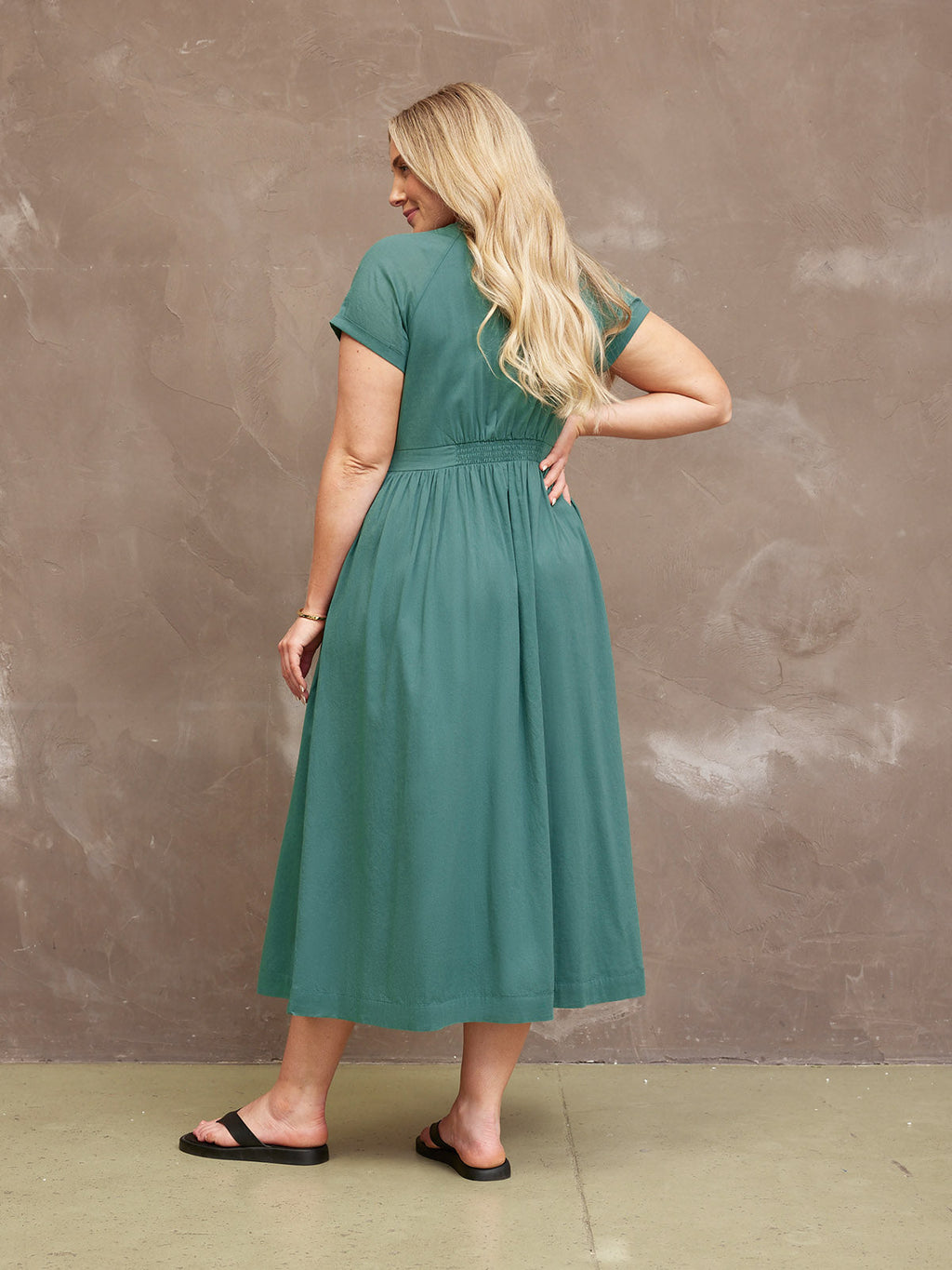 Claudia Green Knot Dress