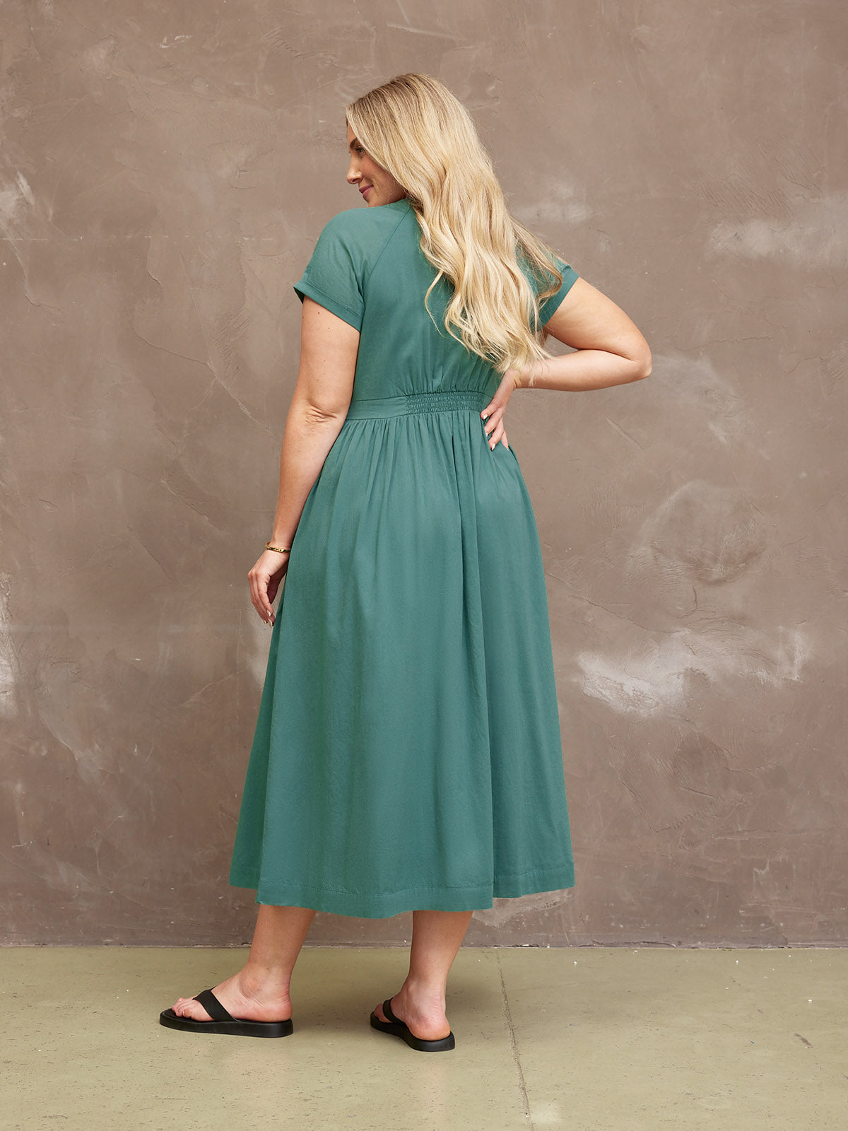 Claudia Green Knot Dress