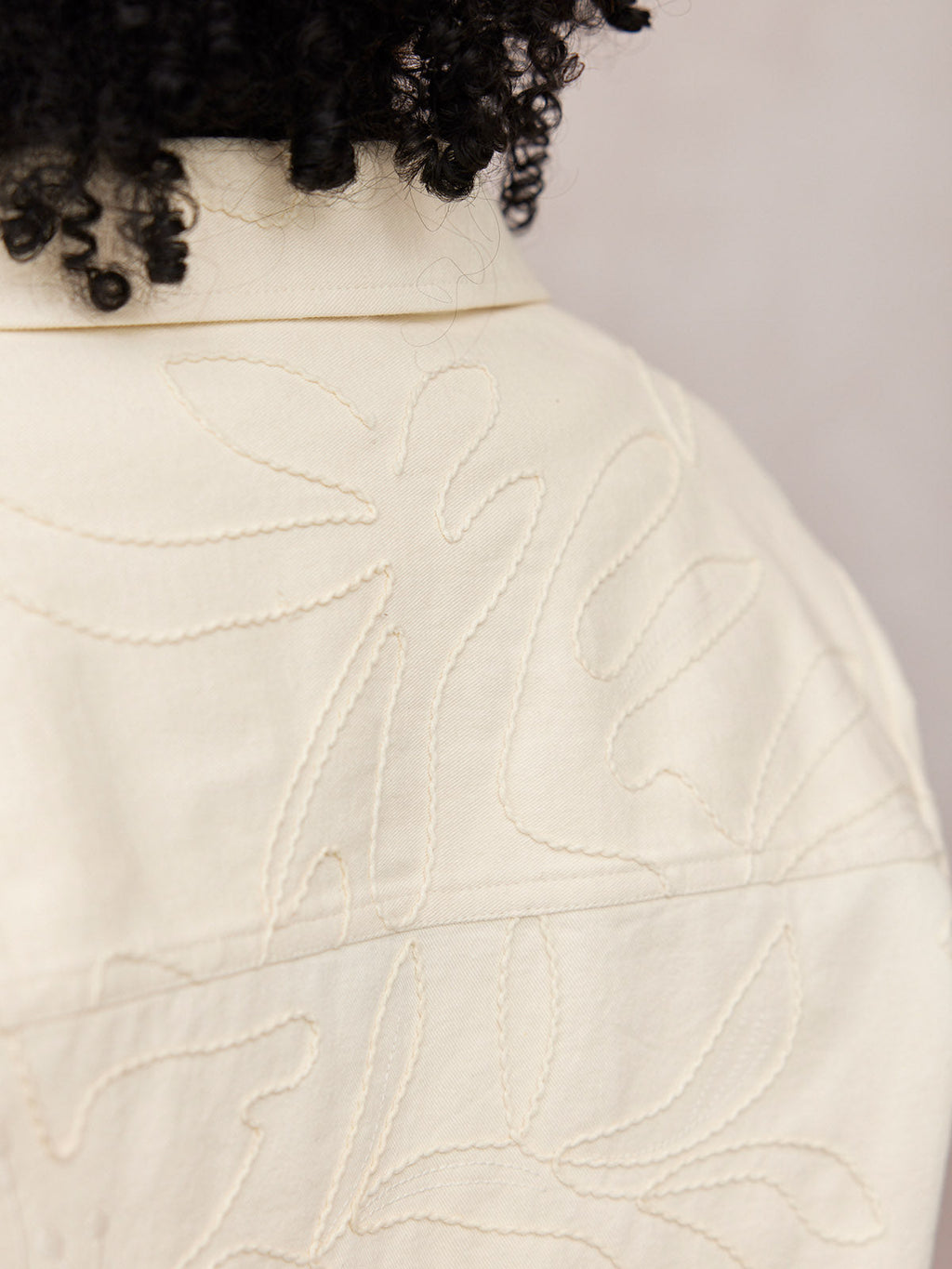 Lizzie Embroidered Summer Jacket - Cream