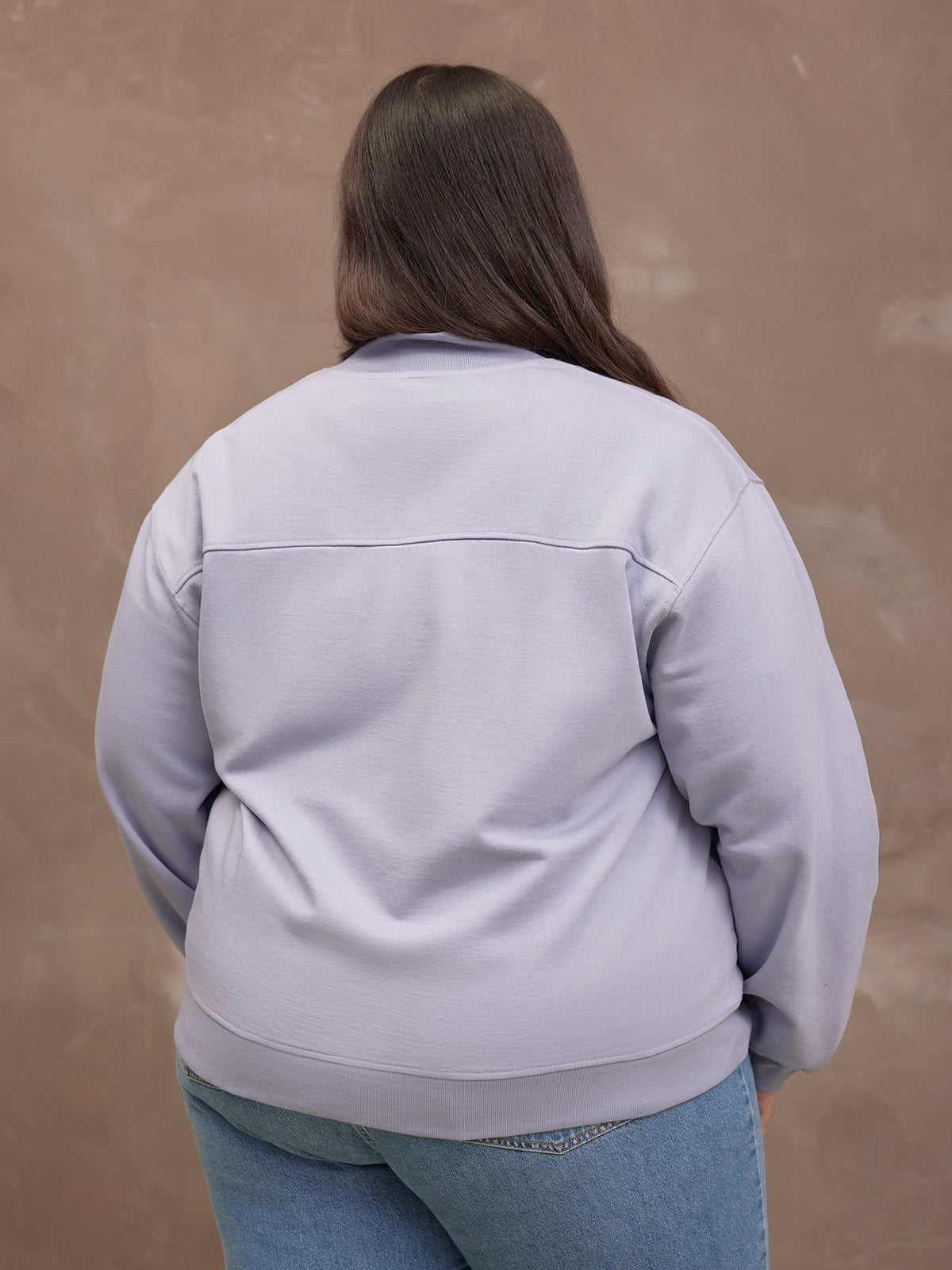 Evie Zip Sweatshirt - Lilac