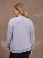 Evie Zip Sweatshirt - Lilac