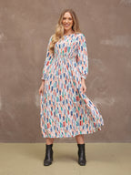 Vera Midi Dress - Brushstroke