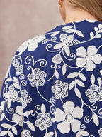 Elaine Embroidered Jacket - Reversible Navy