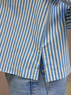 Maria Stripe Shirt - Blue and White