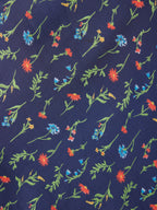 Monica V-Neck Tea Dress - Navy Floral