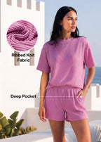 Ribbed Summer Lounge Two-Piece Set