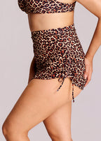 Drawstring Ruched Side-tie Swim Skirt
