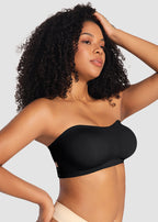 Non-Slip Crossover Side Hook Bandeau Bra