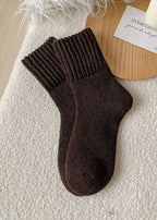 Cozy Ribbed Fleece Lined Crew Socks