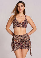 Side-Tie Shaping Mini Wrap Skirt