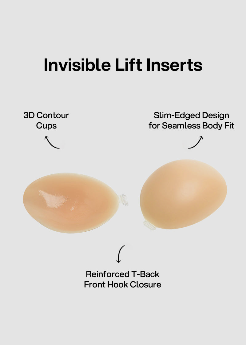 Front Closure Silicone Self-Adhesive Invisible Bra (2 pairs)