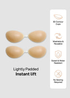Front Closure Silicone Self-Adhesive Invisible Bra (2 pairs)