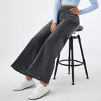 2026🔥FlexTM High Waisted Multiple Pockets Washed Stretchy Knit Casual Bootcut Jeans