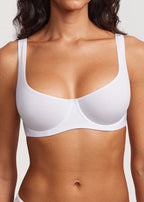 Underwire Support Seamless Unlined Balconette Bra
