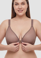 Front Closure Mesh Support Bra