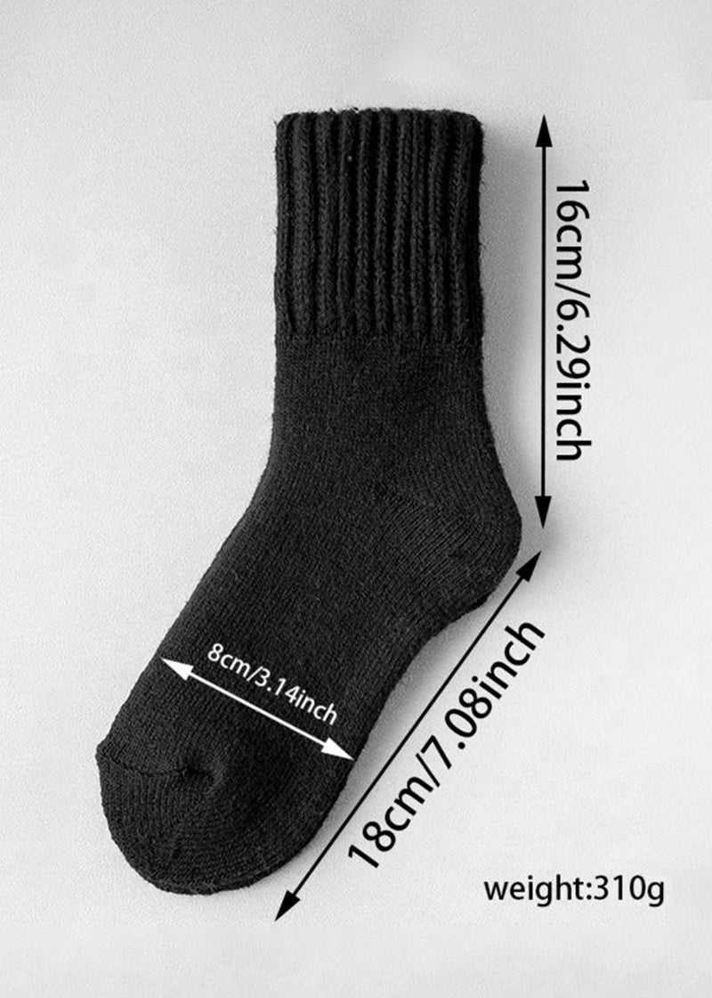 Cozy Ribbed Fleece Lined Crew Socks