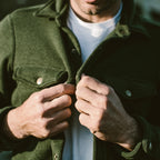 The Big Sur Jacket in Heather Olive Polartec