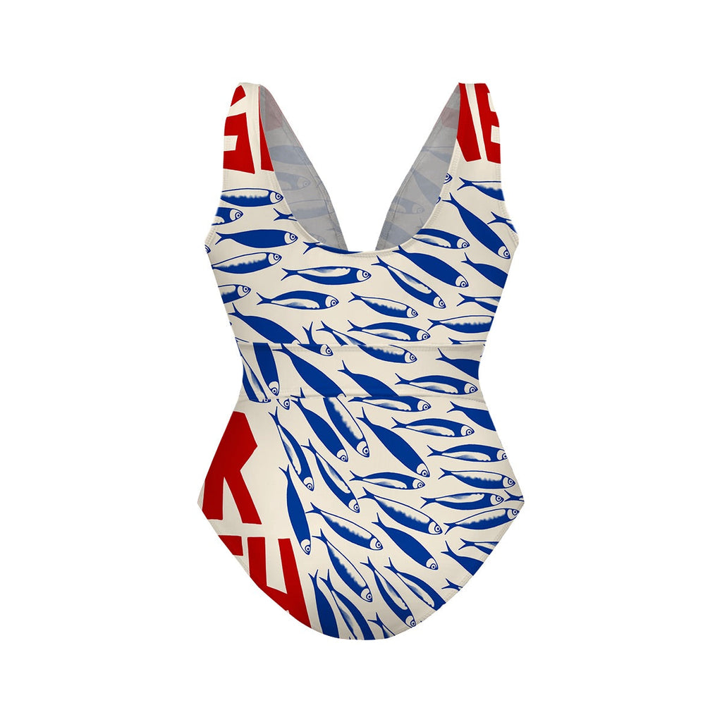 Pop Art Sea Vibes Sardine One-Piece Swimsuit&Pants