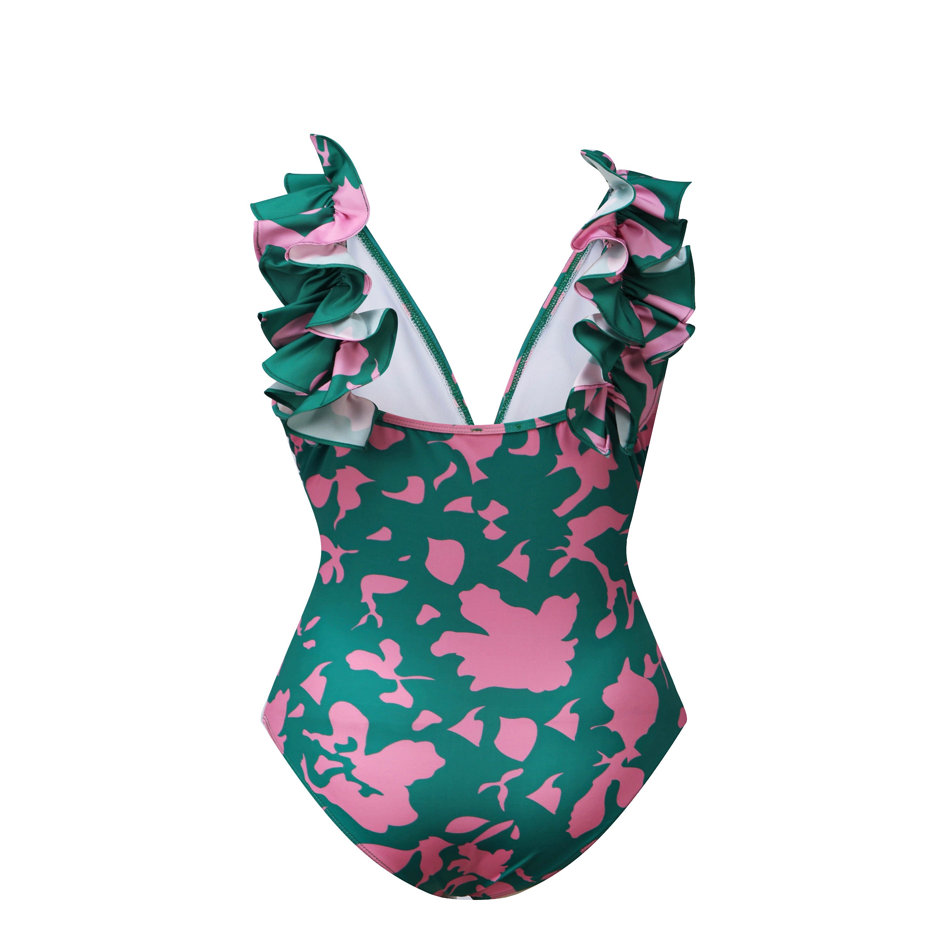 Indigo Chic Ruffled One Piece Swimwear&Skirt