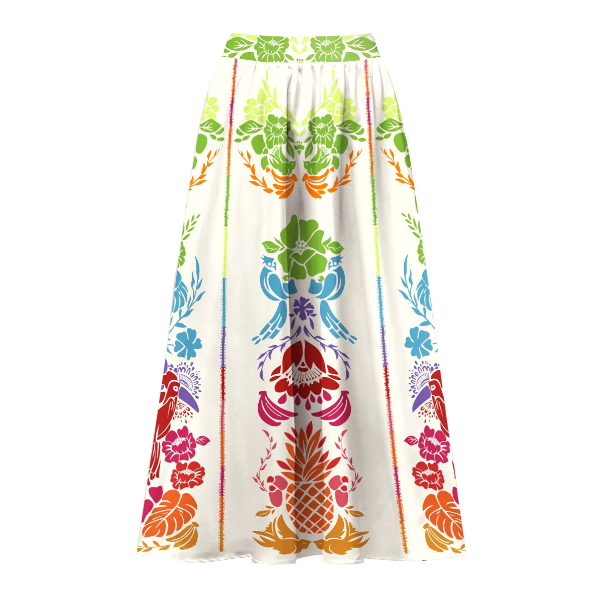 Tropical Graphic One-Piece Swimsuit&Skirt
