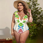 Tropical Graphic One-Piece Swimsuit&Skirt&Pants