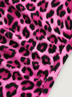 Sarong Set Sweet Leopard Print One-Piece Swim