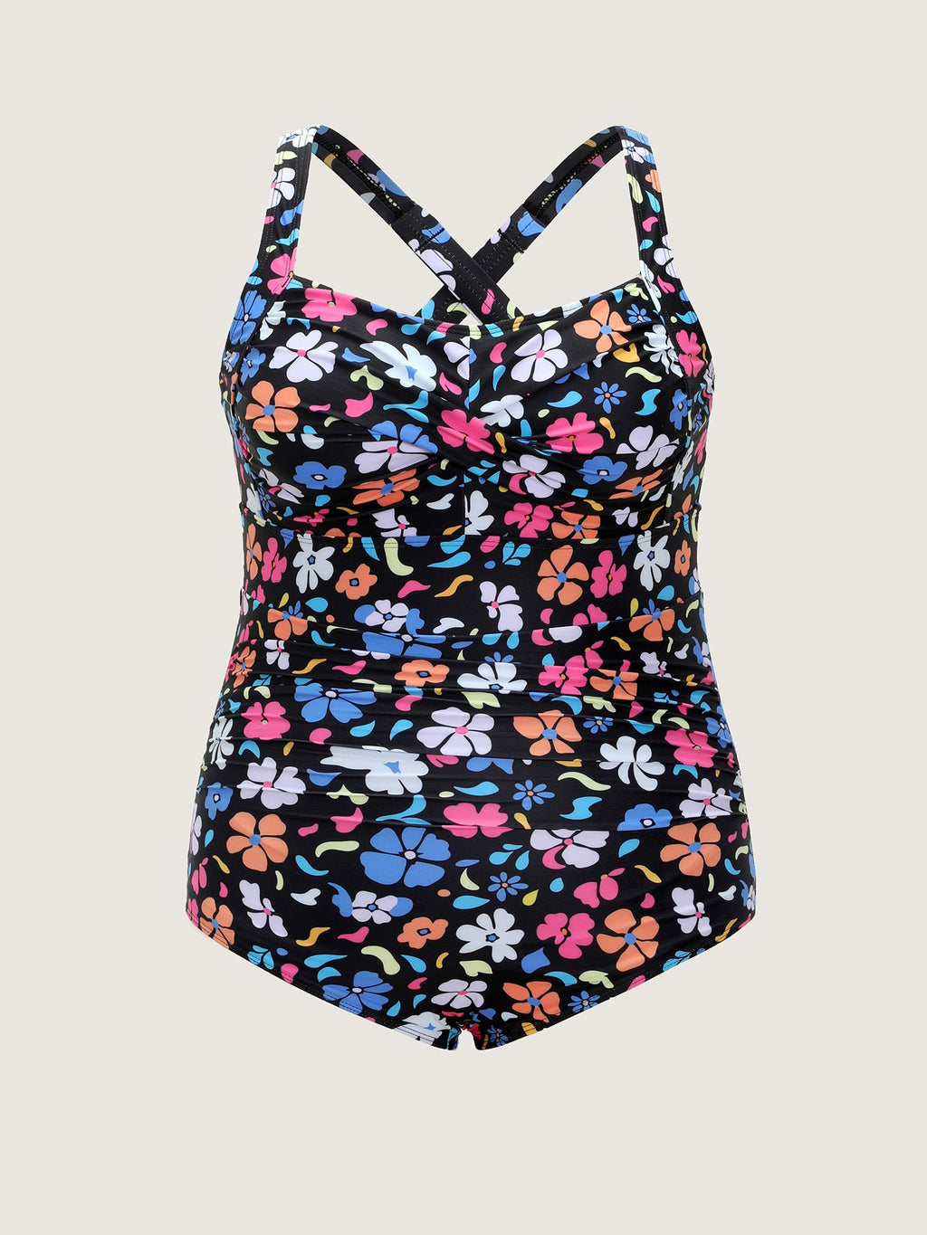 Split Hem Sarong Set Floral One-Piece Swim