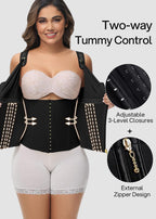 Double-Layer Tummy Control Waist Shaper Girdle With Bra