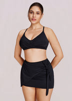 Side-Tie Shaping Mini Wrap Skirt