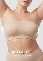 Stay‑Put Wireless Seamless Bandeau Bra