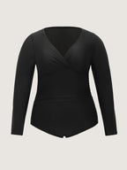 Sheer Twist Front Tummy-Control One-Piece Swim