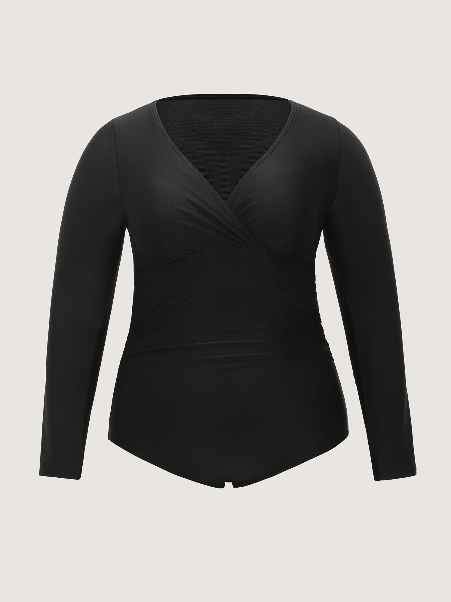 Sheer Twist Front Tummy-Control One-Piece Swim