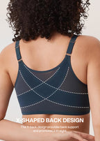 Front Closure Mesh Support Bra