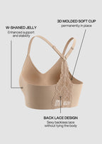 Seamless Backless Lace Bralette