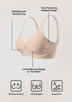Invisible Jelly Lift Bra with Breathable Water Drop Hollow