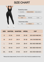 Deep V Tummy Control Sculpting Jumpsuit