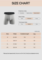 Men's Cotton Long Leg Boxer Briefs with Fly - 5 Pack