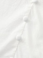 Cotton V-Neck Tiered Plain Blouse