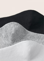Ribbed Knit Cotton Crew Socks