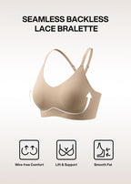 Seamless Backless Lace Bralette