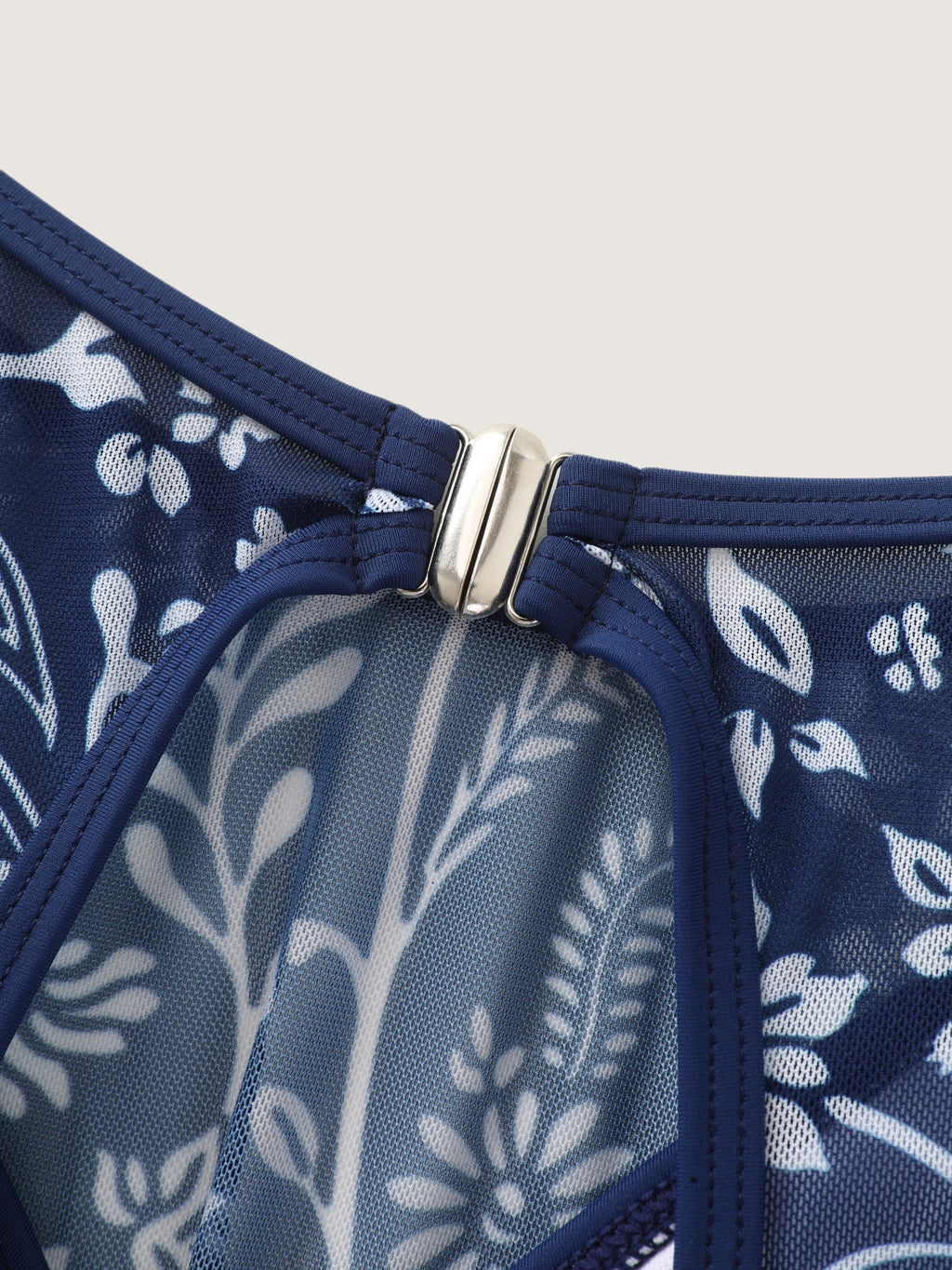 Floral Paisley Print Sheer Swim Dress