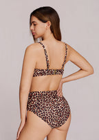 High-Waisted Ruched Tummy Control Bikini Set